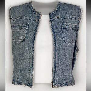 🔹NORTON McNAUGHTON🔹 VTG ZIP UP JEAN VEST TOP